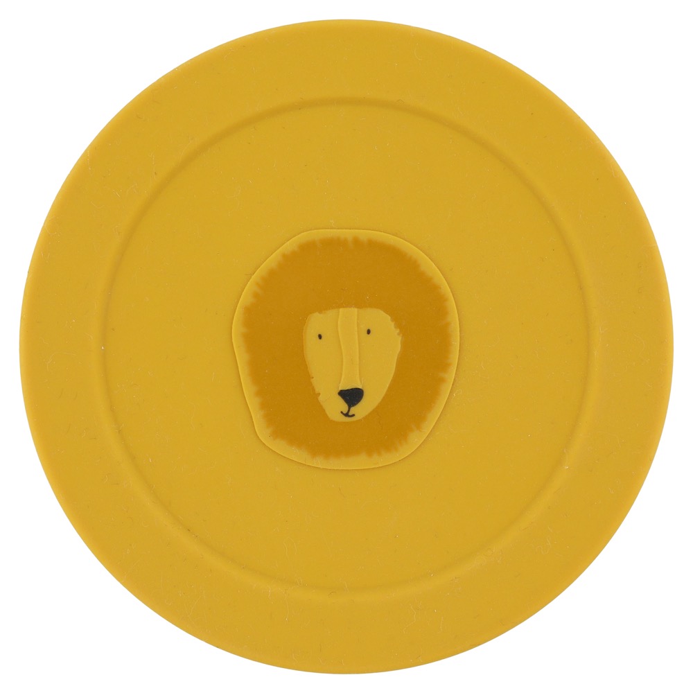 Silicone snack pot with lid - Mr. Lion
